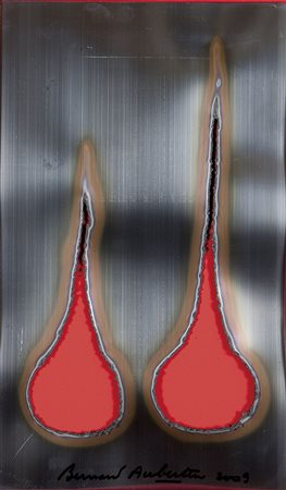 AUBERTIN BERNARD Fontenay-aux-Roses 1934 "Senza titolo" 2009 50x30 lamiera...