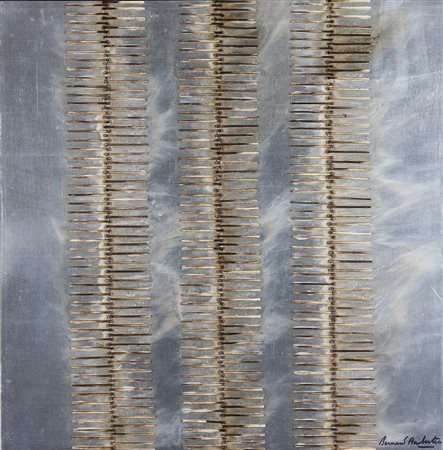 AUBERTIN BERNARD Fontenay-aux-Roses 1934 "Senza titolo" 50x50 fiammiferi su...