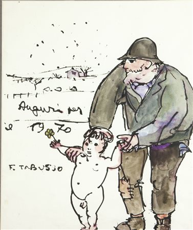 TABUSSO FRANCESCO Sesto San Giovanni (MI) 1930-2012 Torino "Auguri per il...