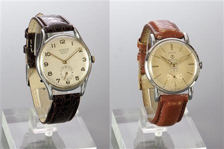 LOTTO DI DUE OROLOGI Lotto composto da due orologi da polso: il primo Lanco,...