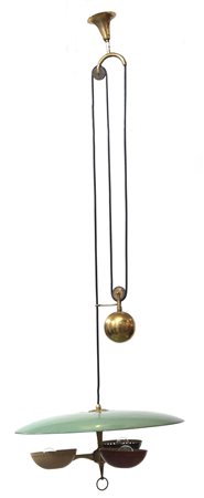 LAMPADA Lampadario a saliscendi. Diffusori a luce indiretta in alluminio...