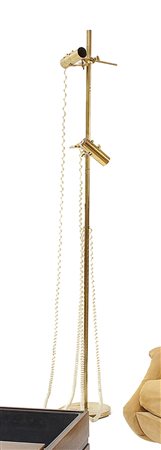 FERRARI FULVIO Capacio Lampada da terra in ottone a feretti orientabili....