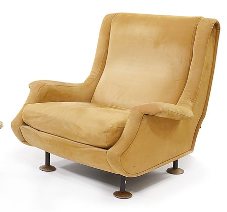 ZANUSO MARCO Regent Poltrona con imbottitura in gommapiuma, piedi in metallo...