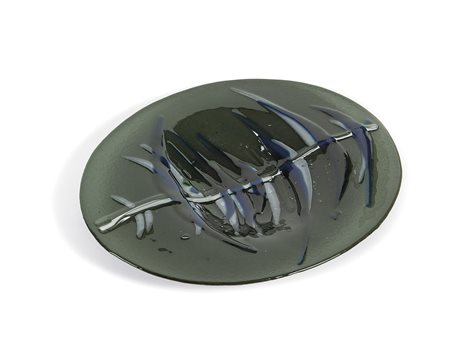 ELEUTHEROS Vassoio in vetro “a collage” di strisce di vetro sodico. Prod....