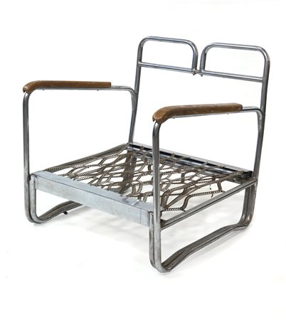 BANFI Insuperabile Poltrona trasformabile in divano in acciaio cromato....