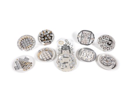 FORNASETTI PIERO Piatti calendario degli anni 1976,1977,1979, 1980, 1981,...