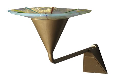 LEUCOS Mod. Mattina Quattro lampade da parete con vetro opalino decorato....