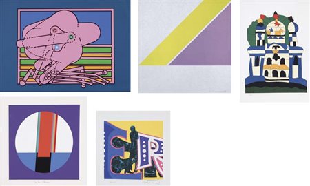 AUTORI VARI Soggetti Vari lotto di cinque opere grafiche tutti firmati e...