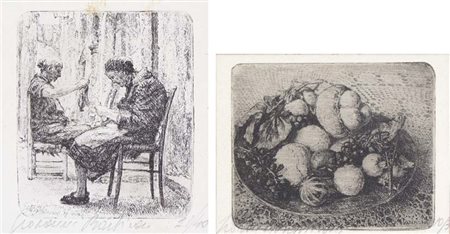 BARBISAN GIOVANNI Treviso 1914 - 1988 Soggetti Vari lotto di due acquaforti...