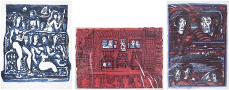 ZANCANARO TONO Padova 1906 - 1985 Soggetti Vari lotto di tre litografie...