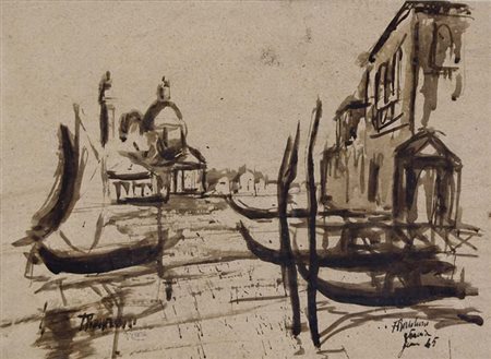 BORTOLUZZI FERRUCCIO Venezia 1920 - 2007 Venezia 1945 gouache su carta...