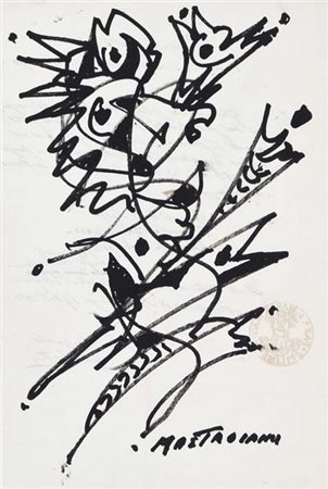 MASTROIANNI UMBERTO Fontana Liri 1910 - Roma 1998 Senza Titolo inchiostro su...