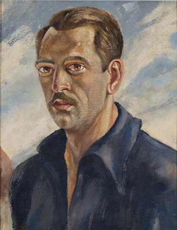 MARTENS DINO Venezia 1894 - 1970 Autoritratto (Anni '50) olio su tavola...