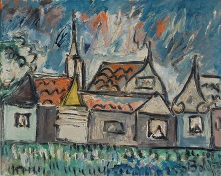 BOLDRINI GUSTAVO Venezia 1927 - 1988 Rijnsburg Holland 1953 olio su tela...