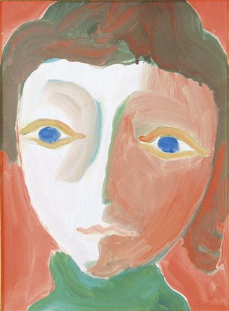 GUIDI VIRGILIO Roma 1892 - Venezia 1984 Volto olio su tela Misure: 40x30...