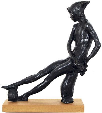 MURER AUGUSTO Falcade 1922 - Padova 1985 Ragazzo Seduto 1979 scultura in...