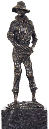 MURER AUGUSTO Falcade 1922 - Padova 1985 Seminatore 1975 scultura in bronzo...