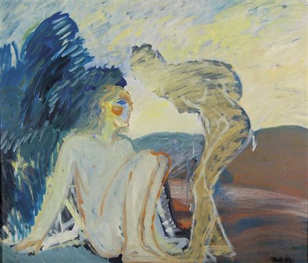 ZOTTI CARMELO Trieste 1933 - Treviso 2007 Senza Titolo 1986 olio su masonite...