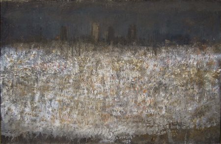 MUSIC ZORAN Gorizia 1909 - Venezia 2005 Parigi 1988 olio su tela Misure:...