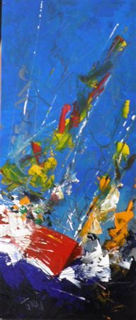 TORALDO FRANCESCO CATANZARO 1974 BURBERA 31, 2008 ACRILICO SU TAVOLA cm 70 x...