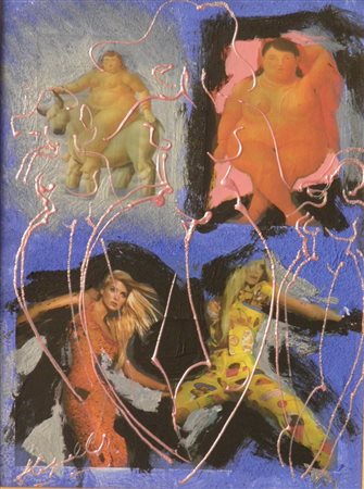 CREPALDI LUCIANO NOVARA 1949 IERI OGGI, 2007 TECNICA MISTA SU TELA cm 40 x 30...