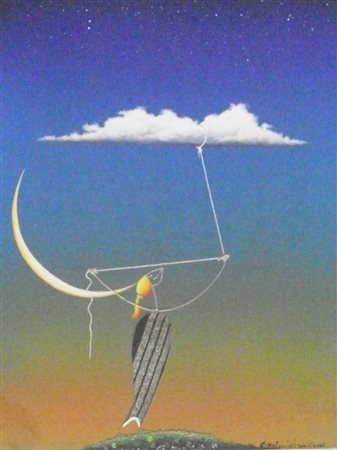 MELONISKI VILLACIDRO 1943 L'ACCHIAPPANUVOLE, 2007 OLIO SU TELA cm 60 x 45...