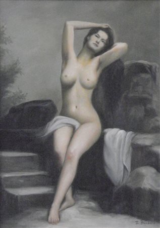 BARBATO I. SENZA TITOLO OLIO SU TELA cm 70 x 50 Firma in basso a destra