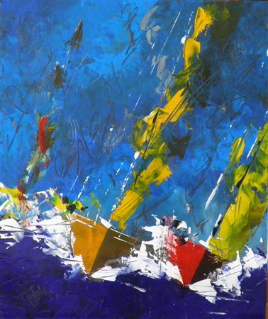 TORALDO FRANCESCO CATANZARO 1974 ABRACADABRA, 2008 ACRILICO SU TAVOLA cm 55 x...