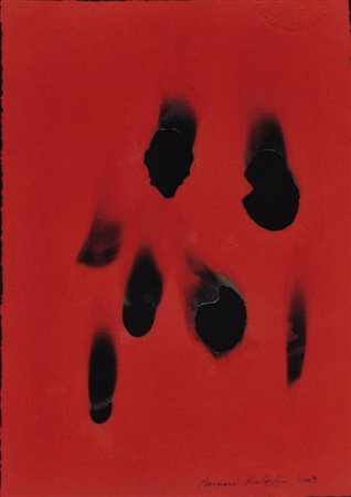 AUBERTIN BERNARD FRANCIA 1934 PAPIER ROUGE BRULE', 2009 CARTONCINO BRUCIATO...