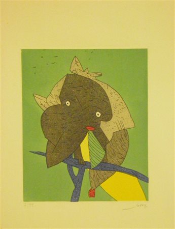 DOVA GIANNI ROMA 1925 PISA 1991 SENZA TITOLO SERIGRAFIA cm 70 x 50 Firma in...