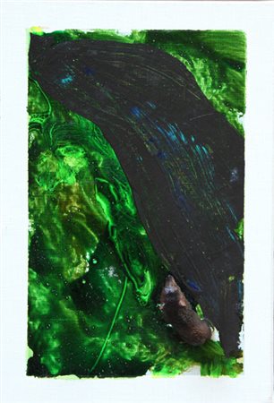 Mario SCHIFANO Homs 1934 - Roma 1998 Senza titolo, 1990 smalto e collage di...