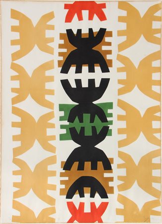 Giuseppe CAPOGROSSI Roma 1900-1972 Quarzo, 1970 litografia a colori colour...