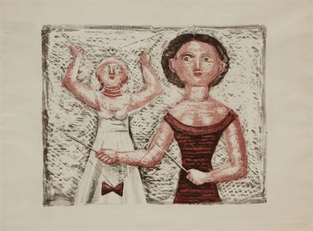 Massimo CAMPIGLI Berlino 1895 - St. Tropez 1971 Dame, 1952 litografia a...