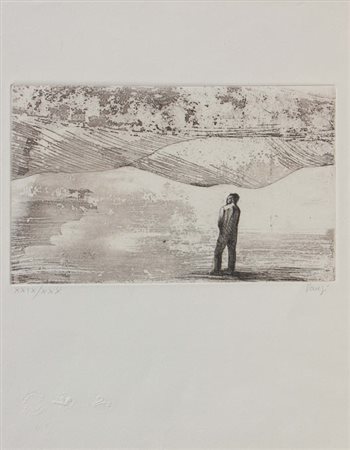 Giuliano VANGI Barberino del Mugello 1931 Senza titolo acquaforte etching cm...