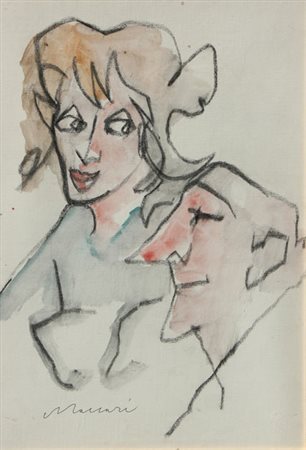 Mino MACCARI Siena 1898 - Roma 1989 Senza titolo tecnica mista su carta...