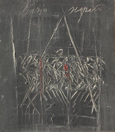 Giorgio CELIBERTI Udine 1929 Diario segreto, 1986 affresco su tavola fresco...