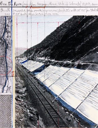 Javacheff CHRISTO Gabrovo 1935 Over the river (project for the Arkansas...