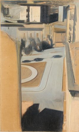 Piero GUCCIONE Scicli 1935 Paesaggio d’estate - Scicli, 1974 tecnica mista su...