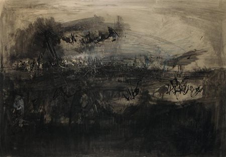 Emilio SCANAVINO Genova 1922 - Milano 1986 Studio di paesaggio, 1954 pittura...