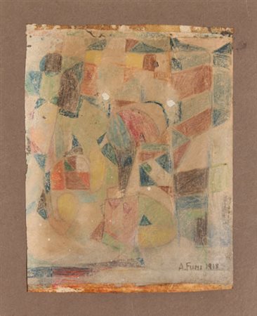 Achille FUNI Ferrara 1890 - Appiano Gentile 1972 Senza titolo, 1918 pastelli...