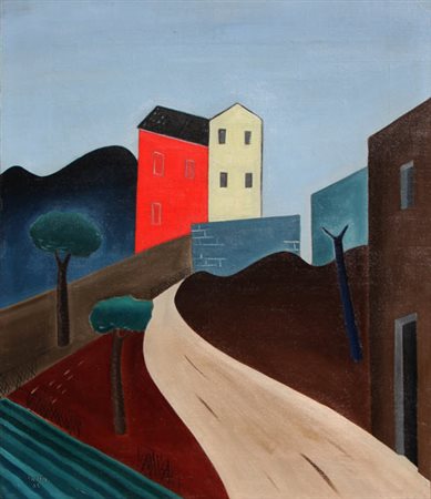Atanasio SOLDATI Parma 1896-1953 La strada olio su tela oil on canvas cm...