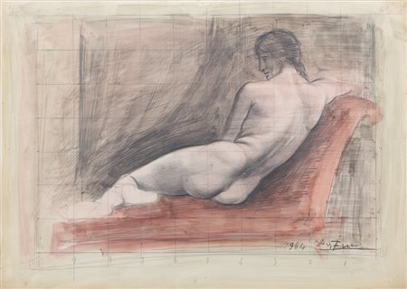 FUNI ACHILLE (1890 - 1972) Senza titolo. 1964. Tecnica mista su carta. Cm...