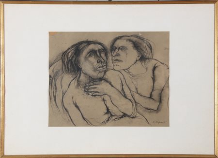 STAGNOLI ANTONIO (1922 - 2015) Senza titolo. Tecnica mista su carta. Cm 47,00...