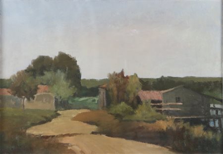 MORANDI RENZO (1914 - 2008) Senza titolo. Olio su tela . Cm 70,00 x 50,00....