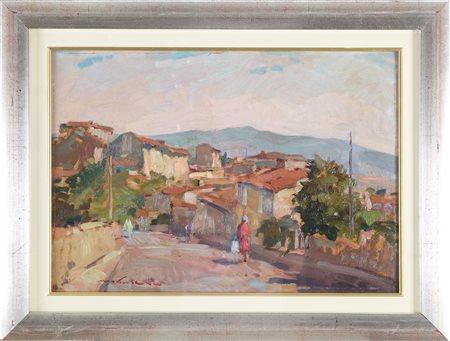 MASANIELLO LUSCHI (1942 - 1995) Senza titolo. Olio su tavola. Cm 50,00 x...