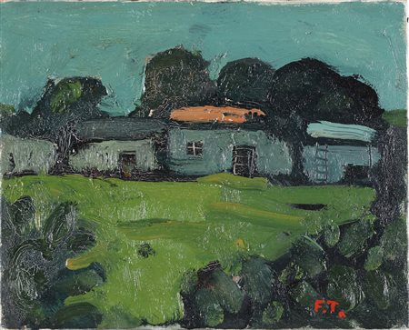 TABUSSO FRANCESCO (1930 - 2012) Alpe Pautasso. Olio su tela . Cm 30,00 x...