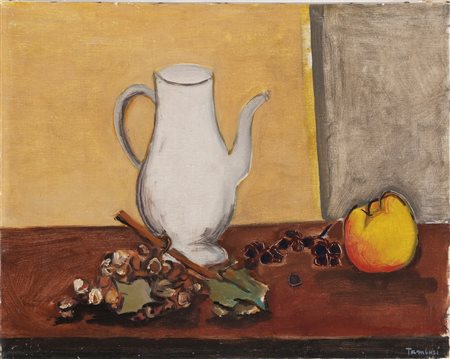 TAMBURI ORFEO (1910 - 1994) Senza titolo. Olio su tela . Cm 45,00 x 34,00....