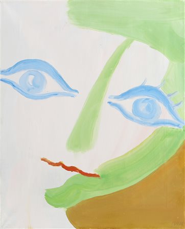 GUIDI VIRGILIO (1891 - 1994) Le grandi teste. . 1969. Olio su tela . Cm 40,00...