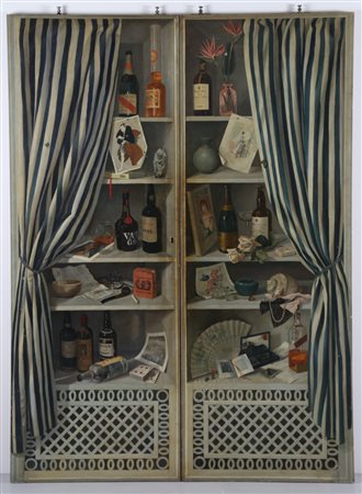 DI GIROLAMO GIULIO (1902 - 1998) Coppia di pannelli utilizzati come porte...