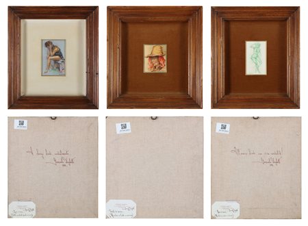 DUGHETTI GIANCARLO (1931 - 1986) Lotto composto da n. 3 miniature. Miniatura....